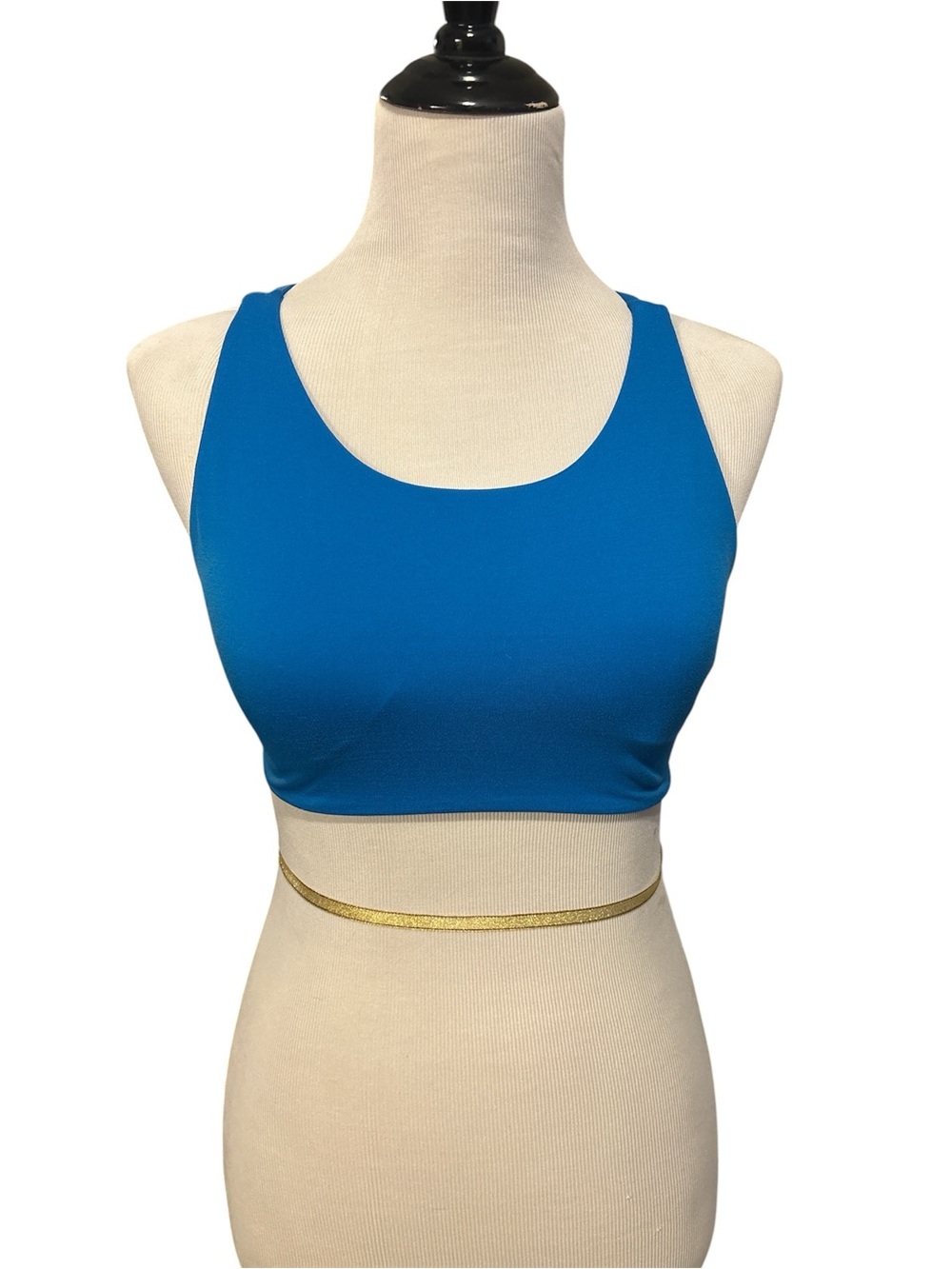 Bombshell Sportswear Bright Blue Scoop Neck Sports Bra